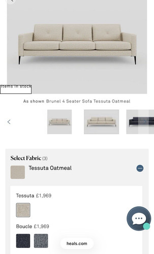 Heal brunel seater sofa - heal's, 4
