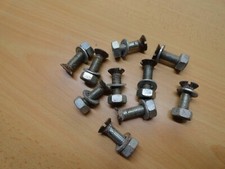 M10 Machine screws, washer, nut.  Countersunk slotted head 35mm long.  10 No