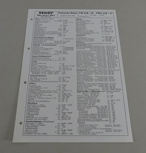 Inspection sheet fendt - inspection,