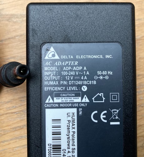 Genuine 12v humax freesat - 12v, 4a