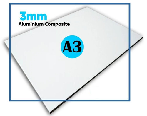 3mm white aluminium - 3mm, a3