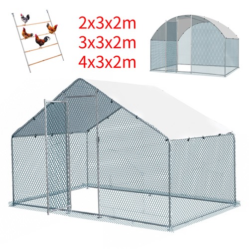 Walk chicken run galvanized - in,