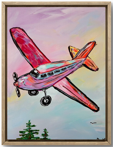 Sunset bush plane - sunset, canvas