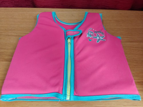 Speedo pink girls swim vest - girls,