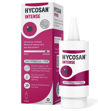 Hycosan Intense Lubricating Eye Drops - 7.5ml Long Exp Brand New Long Expiry