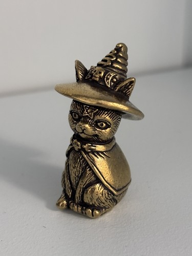 Small solid brass - small, cat