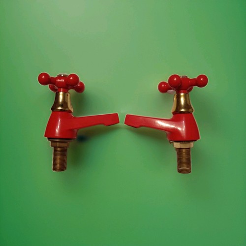 Vintage red brass - basin, pillar