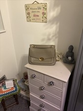 Genuine Mulberry Nude/ Beige Leather Chain Shoulder Bag