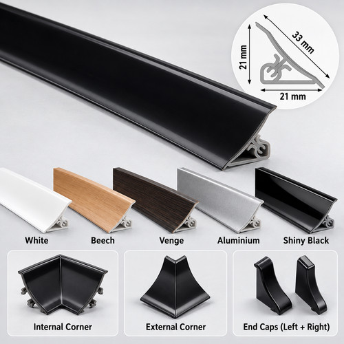 Pvc worktop edging - trim, 33mm