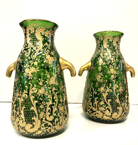 Antique pair moser style - pair,