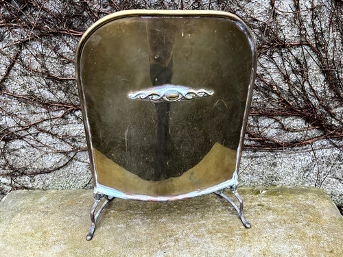 Antique edwardian brass - brass, fire