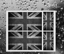4x BLACK & GREY UNION JACK