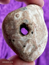A Rare Light Coloured Hag Stone. Pagan/wicca/wishes/holey/lucky stone  ..  "CCC"