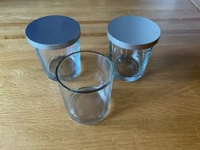 3 Empty Candle Jars