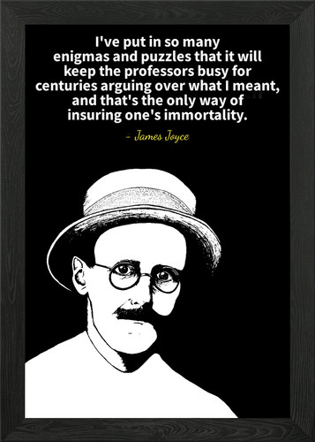 James joyce quotes framed - james, wall
