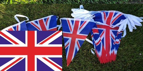 Fabric flag bunting - &,