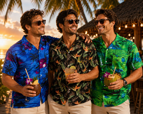 Mens beach hawaiian - mens, shirt