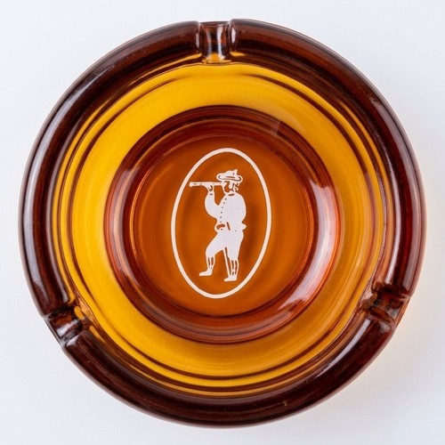 Vintage amber glass ashtray - vintage,