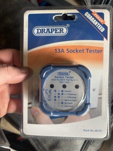 Draper 13amp socket tester - draper,
