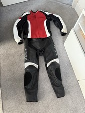 BÜSE Mens 2 Piece Leather Motorcycle Suit - Chest Size 44 Inch Waist Size 36 Inc