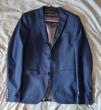 Next Tailoring Skinny Fit Royal Blue Suit - Jacket  Size 36L Trousers 30L