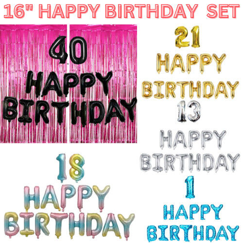 Happy birthday foil - 16",