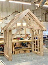 Solid oak porch - oak, curved
