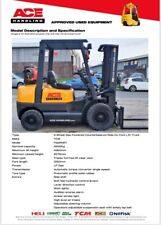 TCM FG25 2500kg Container Spec Gas Forklift Hire-£52.50 Buy-£7495 HP-£37.43pw