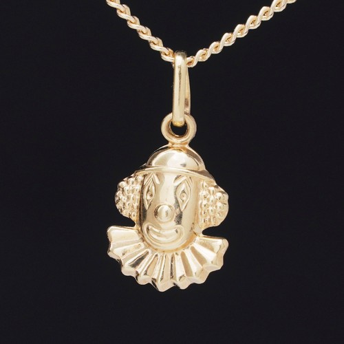 9ct gold clown charm - gold,