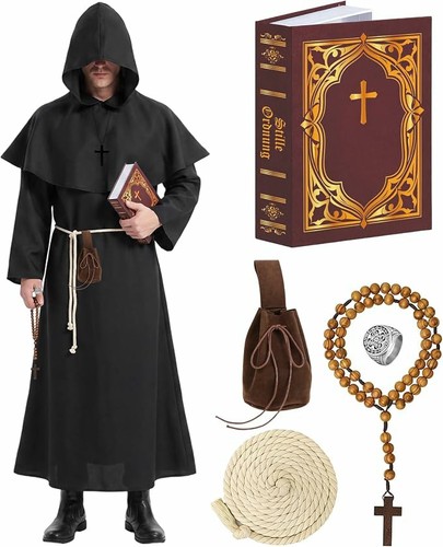 Men evil monk costume - men's, priest