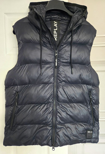 Replay black hooded - black, puffer