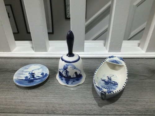 Vintage delft white - vintage, blue