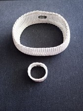 Sterling Silver Mesh Bangle &