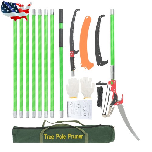 30ft green pole saw 9position - green,
