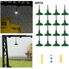Warm White Ceiling Lamps for OO HO Scale Model Railway 20 Pack Complete Lights