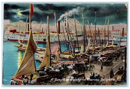 1907 busy scene along the - a,