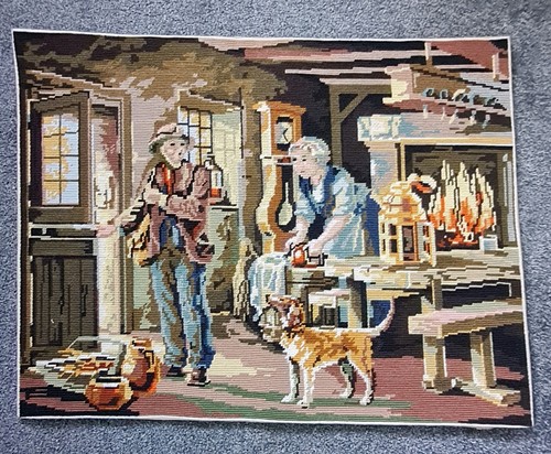 Completed large wool tapestry - completed,