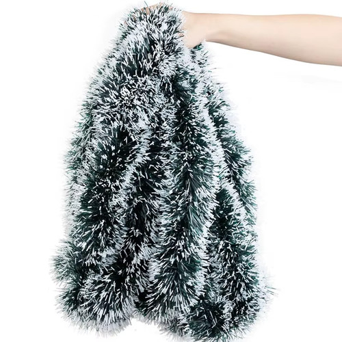 Christmas bow tinsel garland - tinsel,