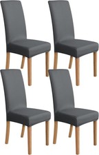Dining Chair Cover Slipco Stretchy 6 Pcs Dark Gray Slipcover Amazon Basics New