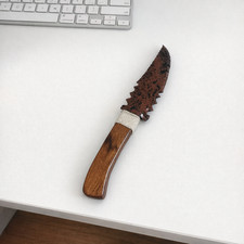 Mahogany Obsidian Wooden Knife