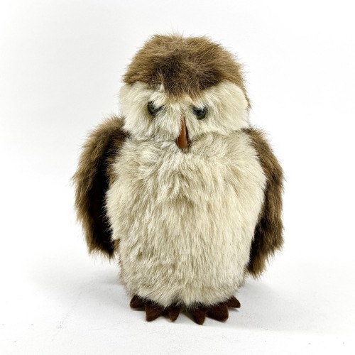 Vintage faux fur owl figurine - vintage,