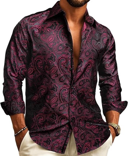 Men long sleeve dress - long,