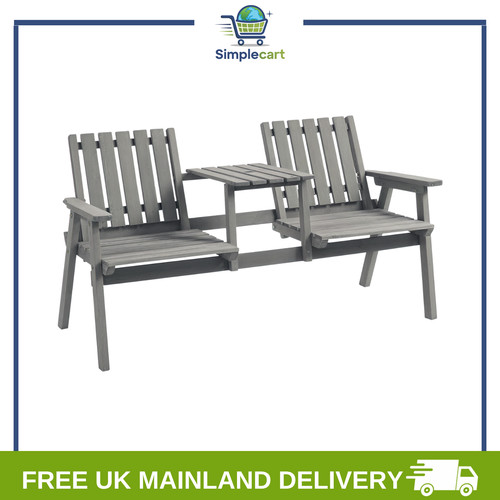 Seater wooden garden bench - wooden,
