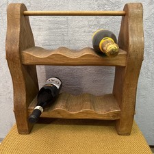 Stunning Vintage 1960’s Brutalist Hand Carved Oak Wine Rack - possibly Danish