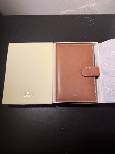 Rolex brown leather diary - rolex,