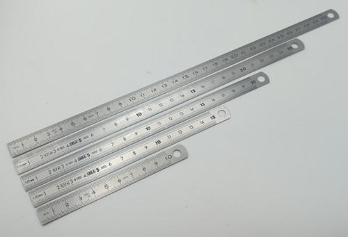 Stainless steel ruler set - steel, 5