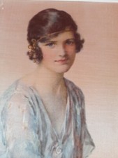 SILK PRINT Antique. Framed