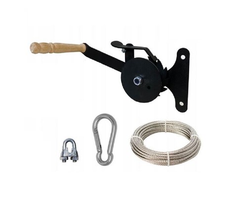 Hand winch with - , brake