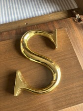 Large Gold Letter “S“ Wall Hanging Shop Sign Initial Prop Gift Decorative