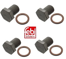 4x Febi Oil Sump Plug With